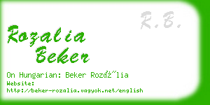 rozalia beker business card